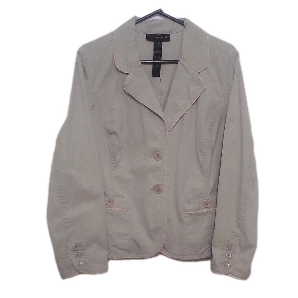 Venezia Lane Bryant Women's Jacket 18/20. Tan Colored. Button Front.